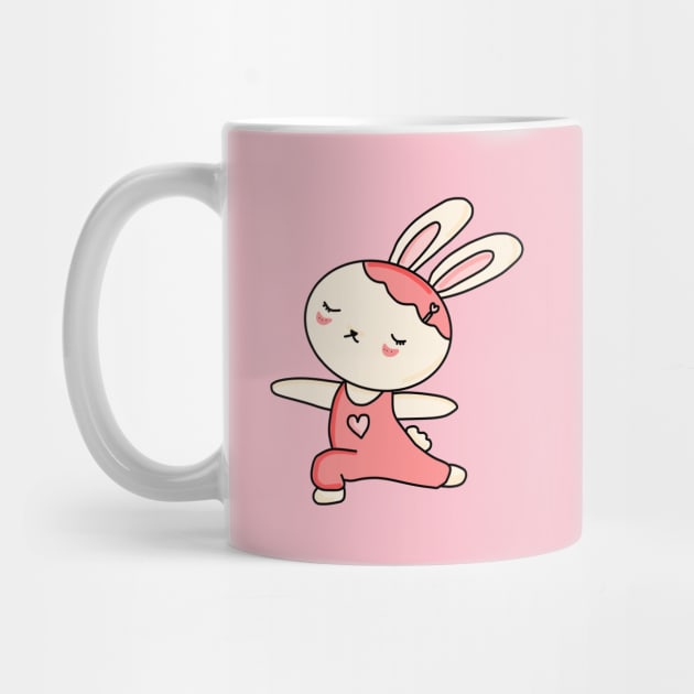 Cute bunny doing Yoga Cartoon by Saysaymeme